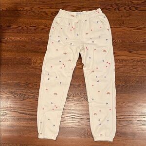 Something Navy Sweatpants with Rainbow Embroidery xs